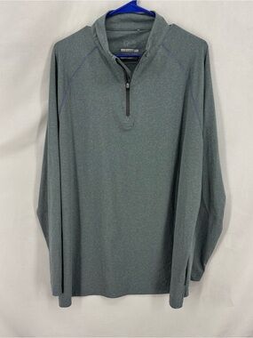 Swannies Gray Performance Quarter Zip Pullover Lightweight Men’s Extra Large